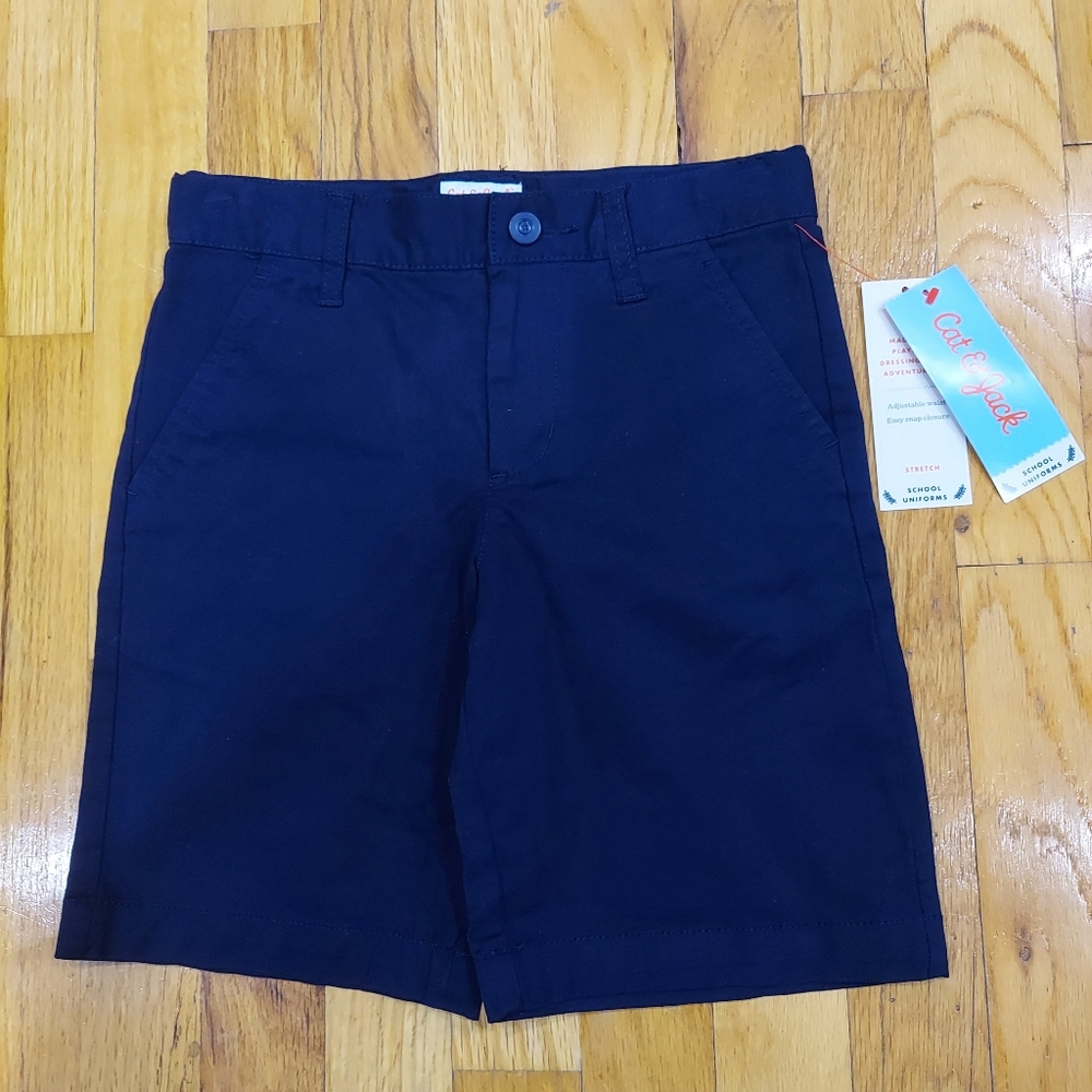 📢 NWT Cat & Jack Dark Uniform Blue Shorts (Size: 6)